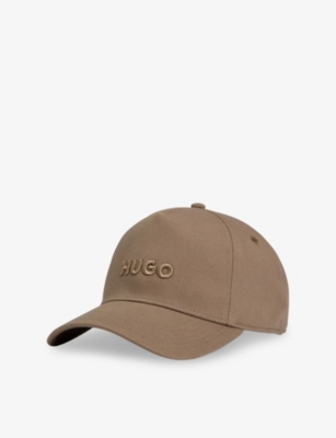 HUGO: Curved-Peak Brand-Embroidery Cotton Cap