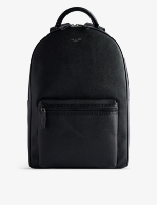 TED BAKER: Conann logo-embossed leather backpack