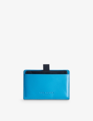TED BAKER: Cody logo-debossed leather pull-out wallet