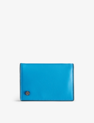 TED BAKER: Colbyn logo-stud colour-block leather wallet