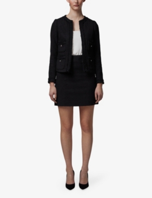 Charlie collarless tweed jacket