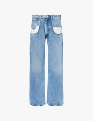 MAISON MARGIELA: Faded-wash straight-leg relaxed-fit jeans