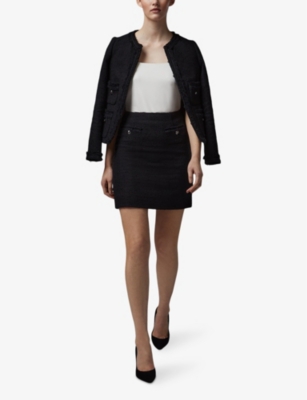 LK BENNETT: Charlie A-line tweed mini skirt