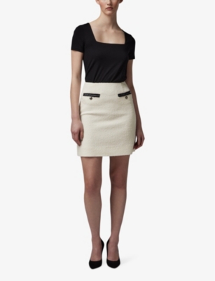 LK BENNETT: Charlie A-line tweed mini skirt