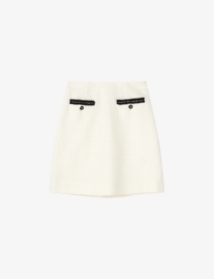 LK BENNETT: Charlie A-line tweed mini skirt