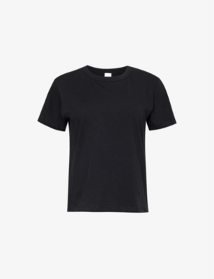 Shop Leset Womens Black Mango Cotton-jersey T-shirt
