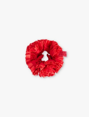 Shop Good Squish Womens Badlands Layered Silk-satin Scrunchie In Red