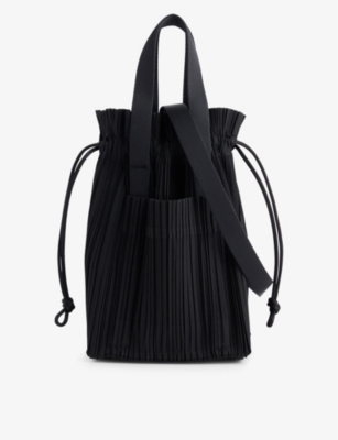 PLEATS PLEASE ISSEY MIYAKE: Pleated woven tote bag