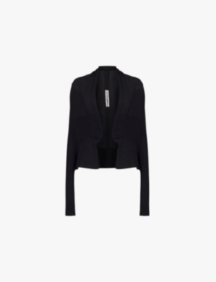 RICK OWENS: Wrap-front relaxed-fit wool cardigan