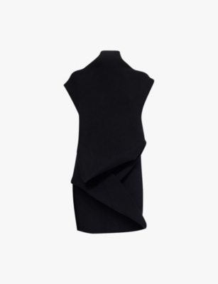 RICK OWENS: Babel straight-neck relaxed-fit cashmere and wool top