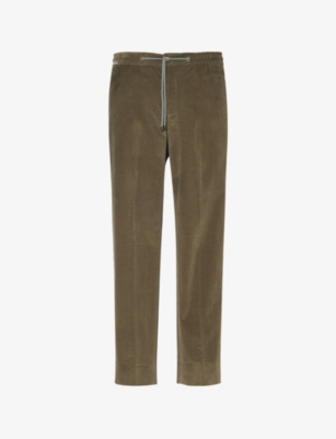 CORNELIANI: Regular-fit straight-leg mid-rise  stretch-cotton trousers