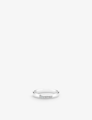 DE BEERS: Forever platinum and 0.01ct brilliant-cut diamond wedding ring