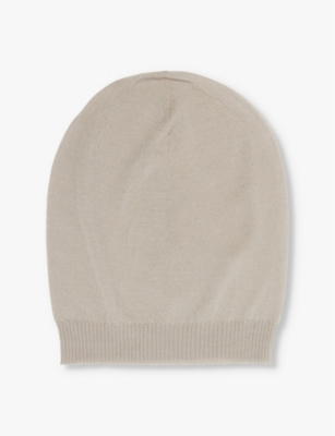 Shop Rick Owens Mens Medium Cashmere Knitted Beanie Pearl