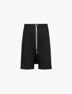 RICK OWENS: Drawstring-waist regular-fit mid-rise cotton shorts