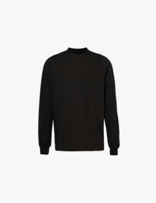 RICK OWENS: Crew-neck relaxed-fit long-sleeve organic cotton-jersey T-shirt
