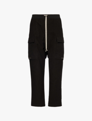 RICK OWENS: Tapered-leg regular-fit mid-rise  cotton trousers