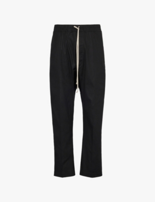 RICK OWENS: Drawstring-waist relaxed-fit cotton trousers
