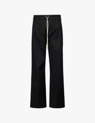 RICK OWENS: Dietrich drawstring-waist relaxed-fit cotton trousers