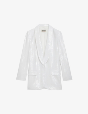 ZADIG&VOLTAIRE: Vive sequin-embellished stretch-cotton blazer