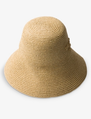 PRADA: Brand-embroidered woven bucket hat