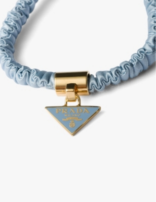 PRADA: Branded-charm pack of two satin hair ties