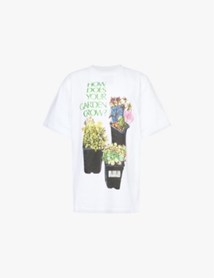 JW ANDERSON: Flower Pot graphic-print organic-cotton jersey T-shirt