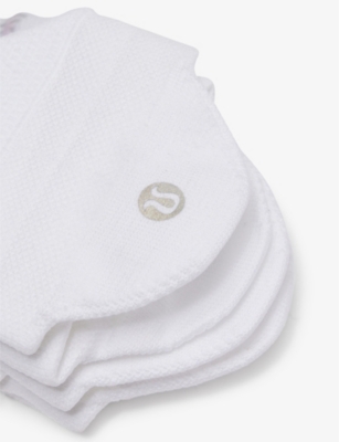 Lululemon Womens White Power Stride Pack Of Three Stretch-woven Socks In White