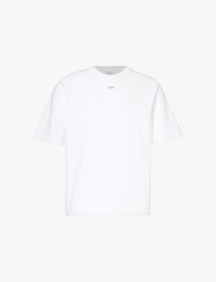 OFF-WHITE C/O VIRGIL ABLOH: Brand-print cotton-jersey T-shirt