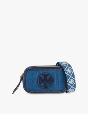 TORY BURCH: Miller mini denim cross-body bag