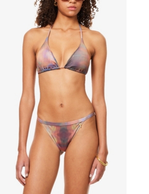 Gracejacob Womensstormi Graphic-print Bikini Top In Multi
