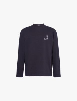 JACQUEMUS: Logo-embroidered relaxed-fit cotton-jersey T-shirt
