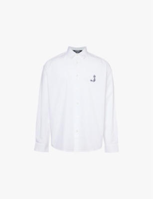 JACQUEMUS: La Chemise Simon logo-embroidered regular-fit cotton shirt