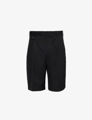Jacquemus Mens Black Regular-fit Virgin-wool Shorts