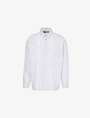 JACQUEMUS: Patch-pocket cotton-poplin shirt