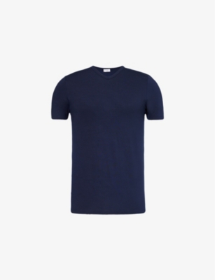 Shop Zimmerli Regular-fit Jersey T-shirt In Navy