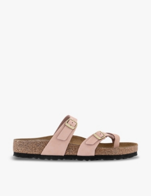 BIRKENSTOCK: Mayari cross-strap leather sandals
