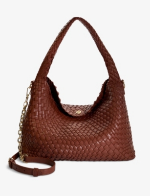 DUNE: Deliberate woven faux-leather shoulder bag