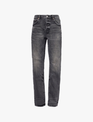 PURPLE BRAND: Vintage Dirty distressed straight-leg stretch-denim jeans