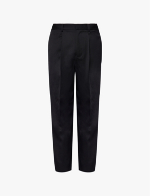 Mens Simone Rocha Pleated wide-leg wool-blend trousers