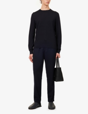 THEORY: Crew-neck regular-fit wool knitted T-shirt