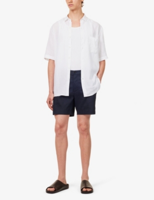 Curtis elasticated-waist regular-fit linen-blend shorts