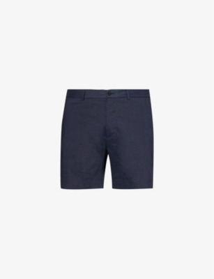 THEORY: Curtis elasticated-waist regular-fit linen-blend shorts