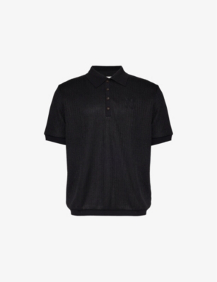 HONOR THE GIFT: Logo-embroidered knitted polo shirt