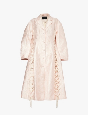 SIMONE ROCHA - Lace Up Corset jacquard-texture slim-fit woven-blend ...