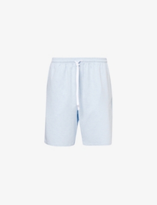 BOSS: Brand-embroidered cotton-blend stretch-jersey shorts