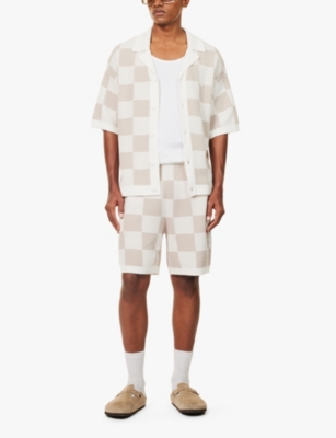 THE COUTURE CLUB: Checked knitted cotton shirt