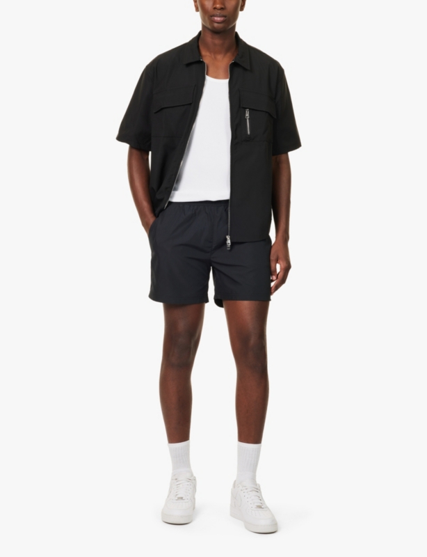 Elasticated-waist regular-fit swim shorts