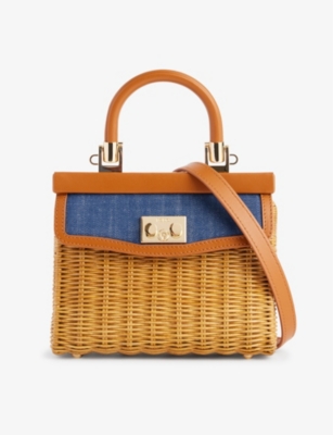 ハンドバッグ RODO PARIS SMALL TOP HANDLE BAG IN WILLOW AND SMOOTH LEATHER RODO - Paris small willow top-handle bag | Selfridges.com