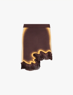 PH5: Audrey fringe-embellished stretch-recycled-viscose blend mini skirt