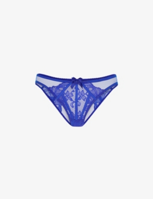 AGENT PROVOCATEUR: Rozlyn bow-embellished mid-rise woven briefs
